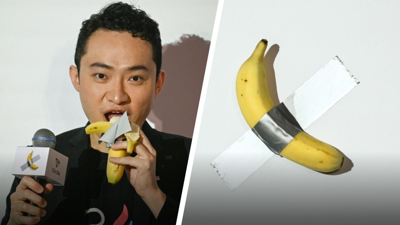 Crypto boss buys banana artwork for $6.2M - and eats it