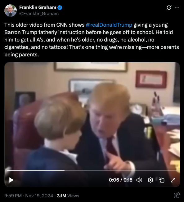Donald Trump reveals four golden parenting rules he gave to his children, including son Barron