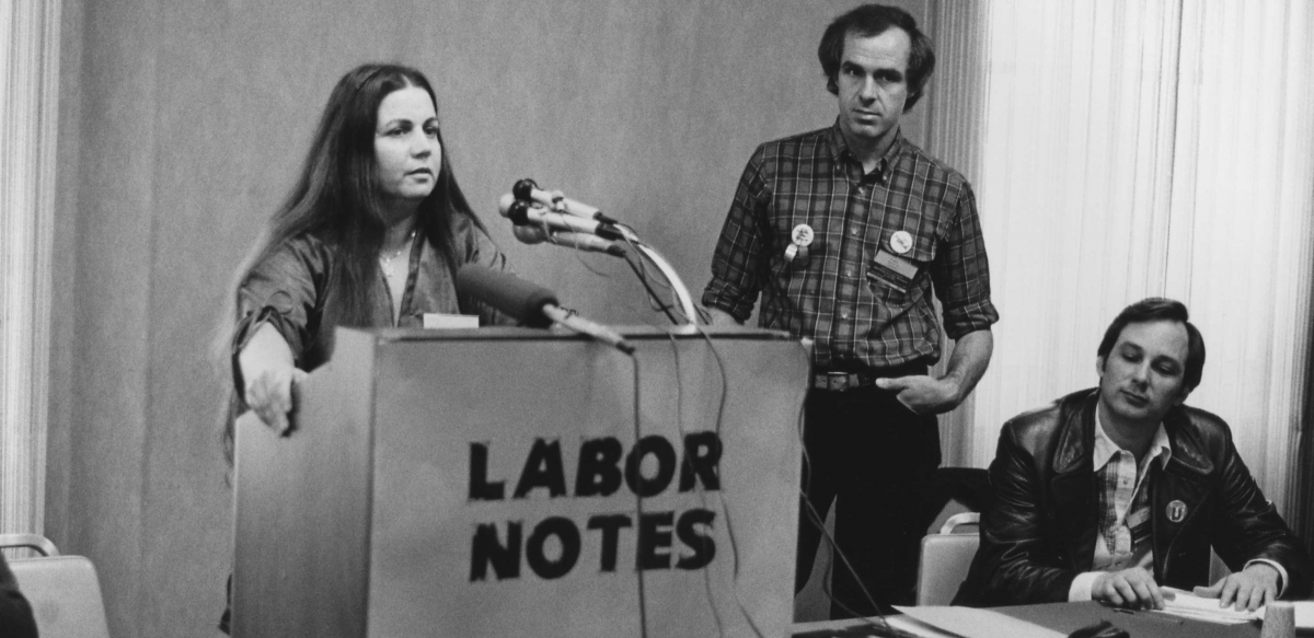 Crystal Lee Sutton speaking at the first Labor Notes Conference in 1981