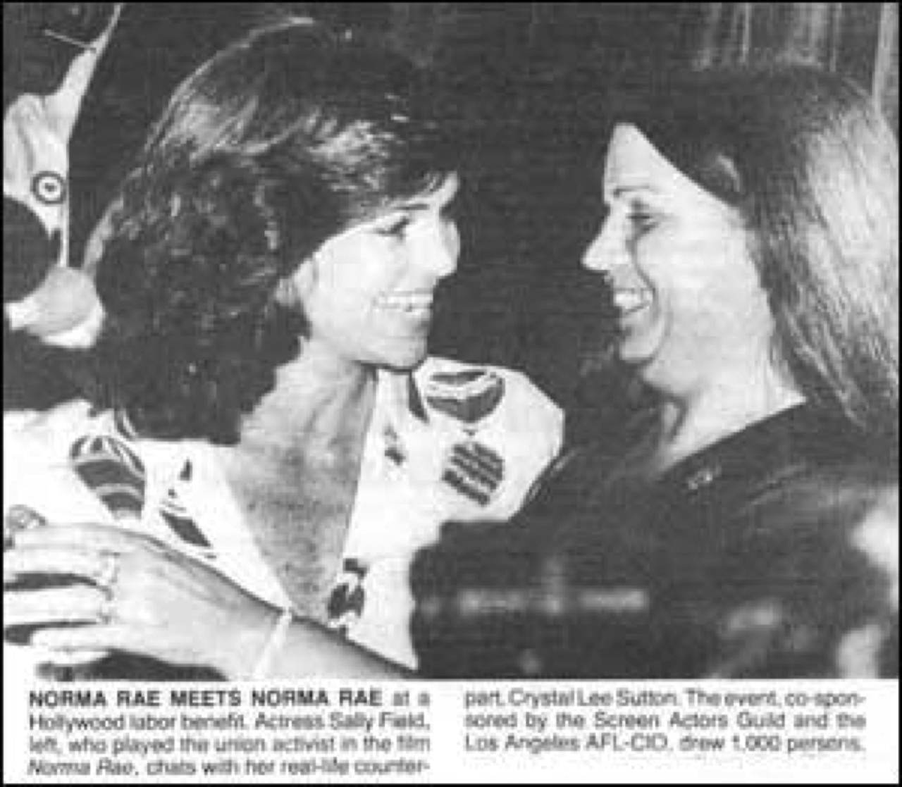 Sally Field and Crystal Lee Sutton together